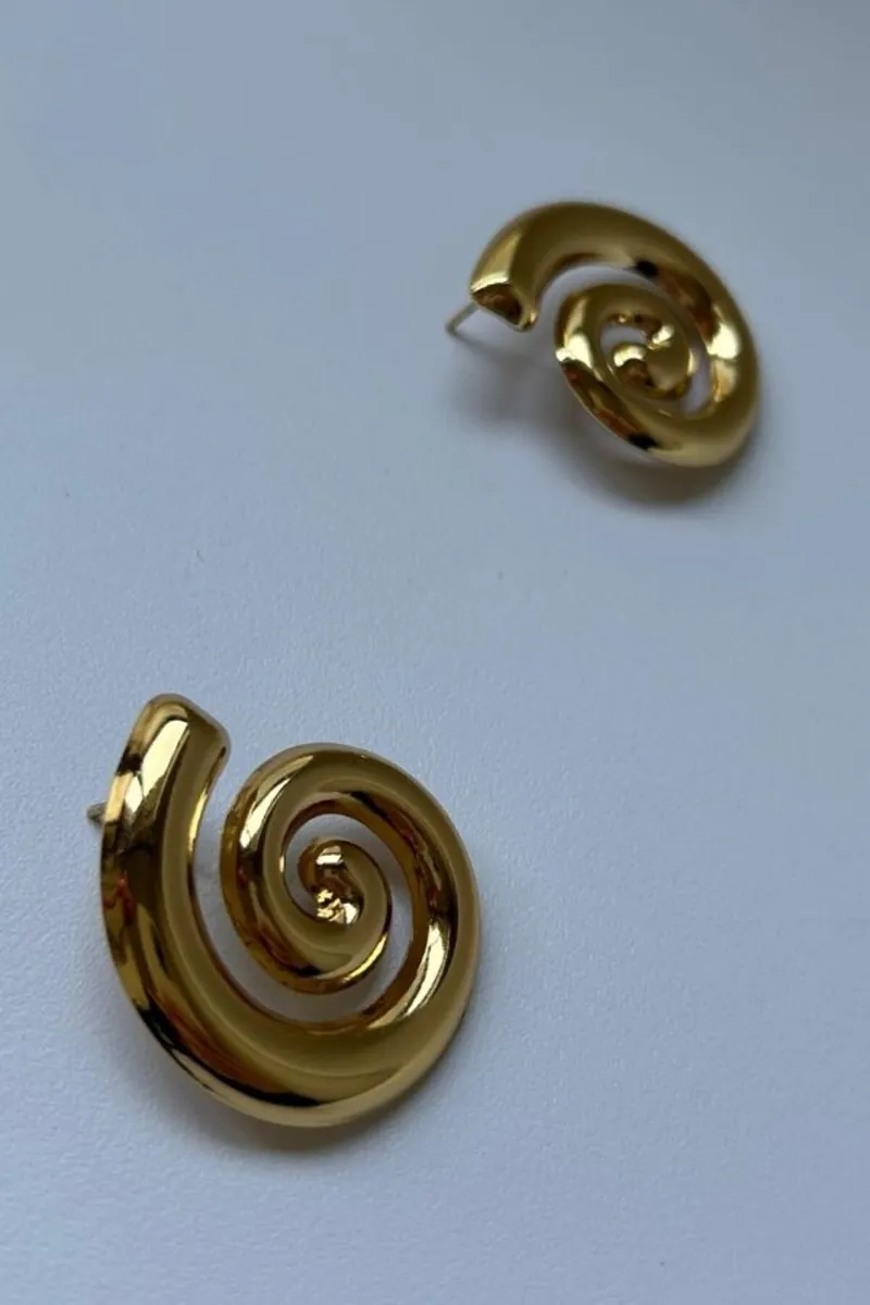 Spiral Formlu Çelik Küpe - görsel 4
