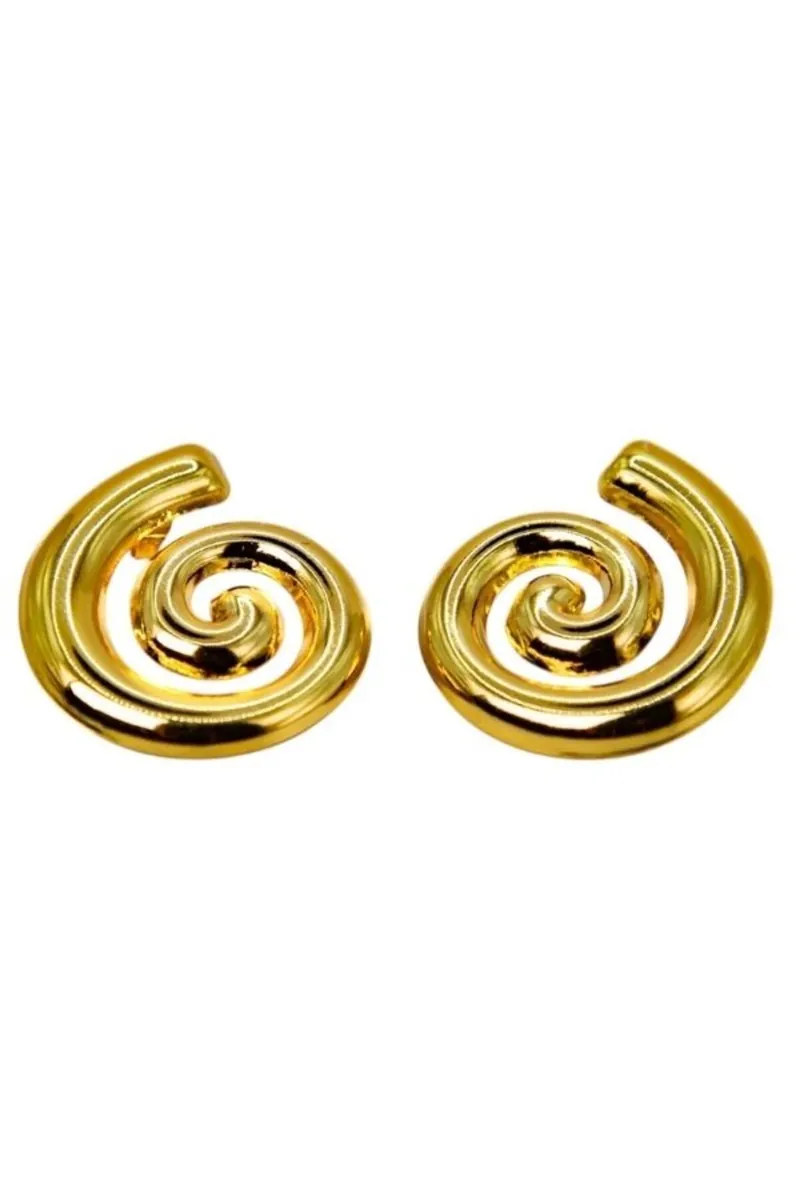 Spiral Formlu Çelik Küpe - görsel 2