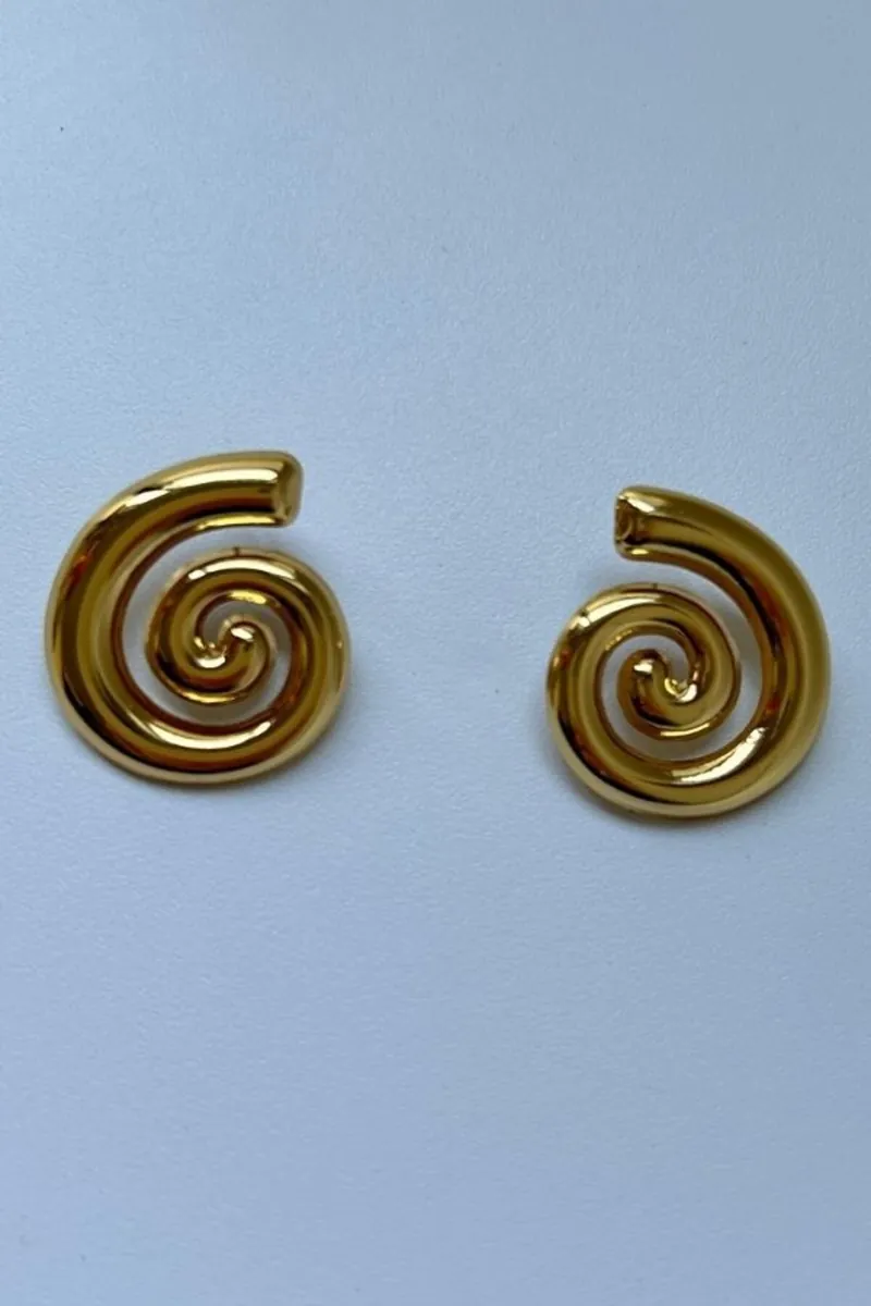 Spiral Formlu Çelik Küpe - görsel 3