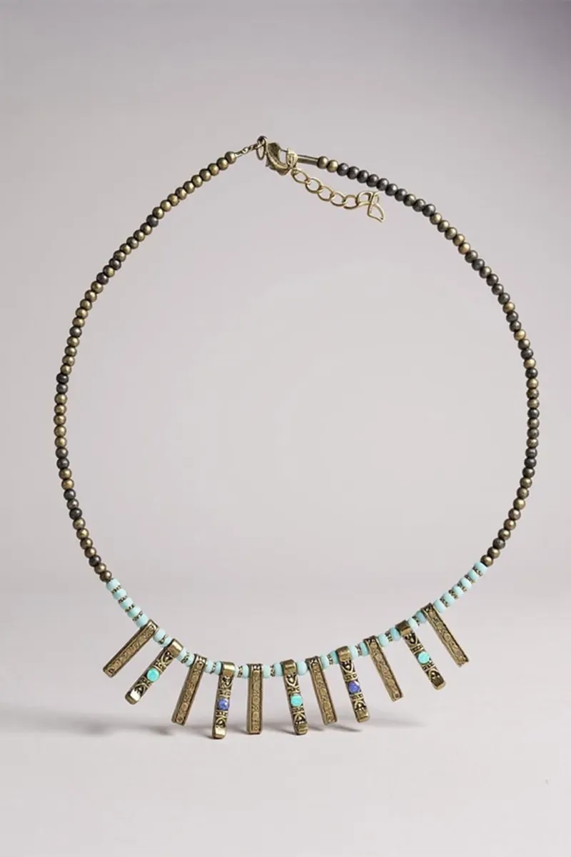 Sarkıt Detaylı Bronz Kolye - görsel 2